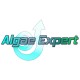 Algae Expert logo with words Algae Expert on arrow graphic.